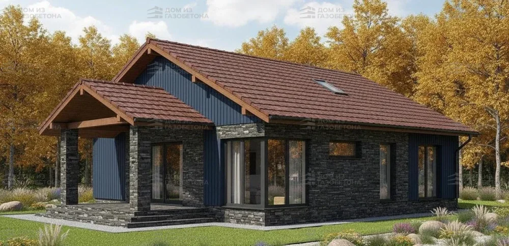 Проект Одноэтажный дом 16 на 14, 148 м2