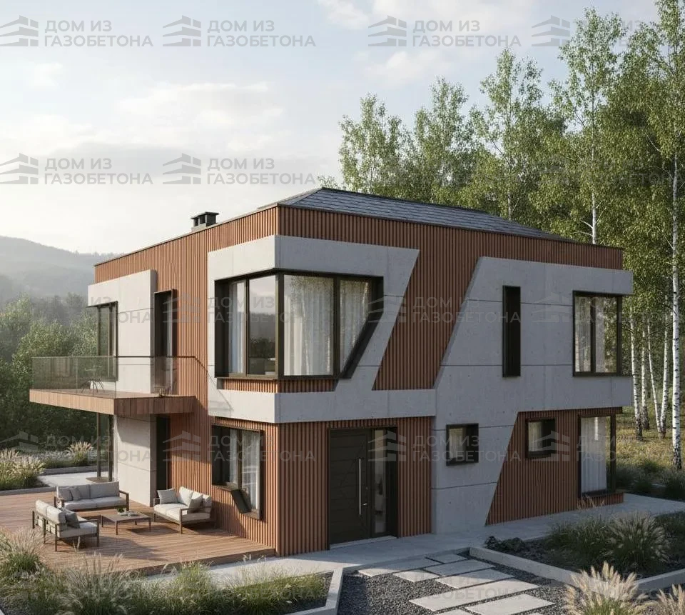 Проект Двухэтажный дом 10 на 9, 100 м2