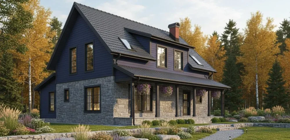 Проект Двухэтажный дом 15 на 8, 142 м2