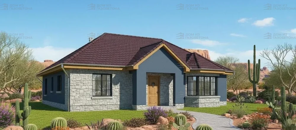 Проект Одноэтажный дом 17 на 15, 132 м2