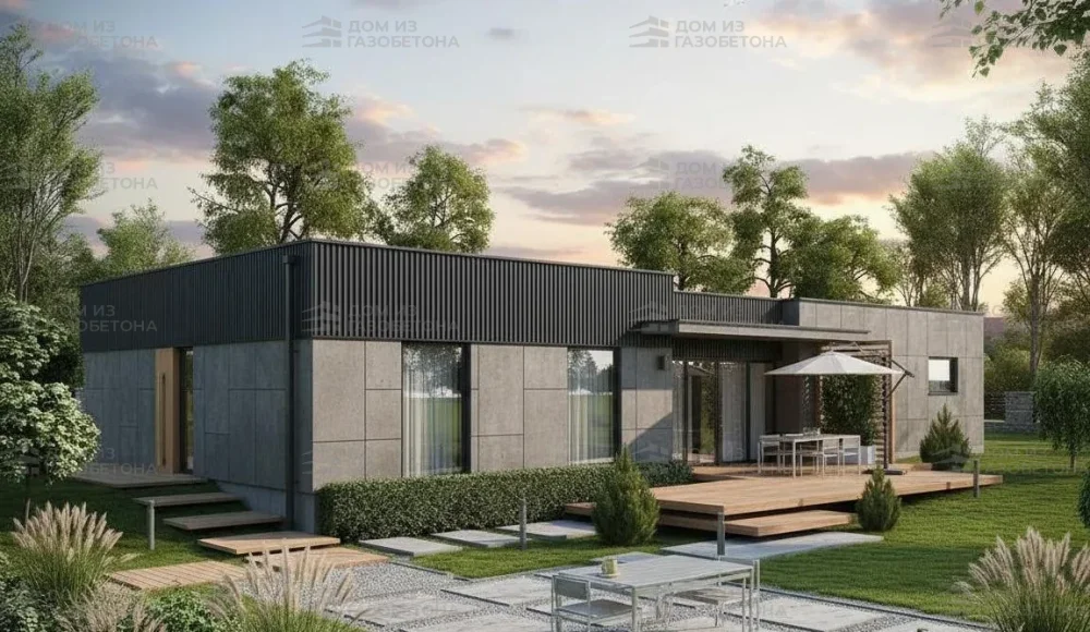 Проект Одноэтажный дом 11 на 21, 182 м2