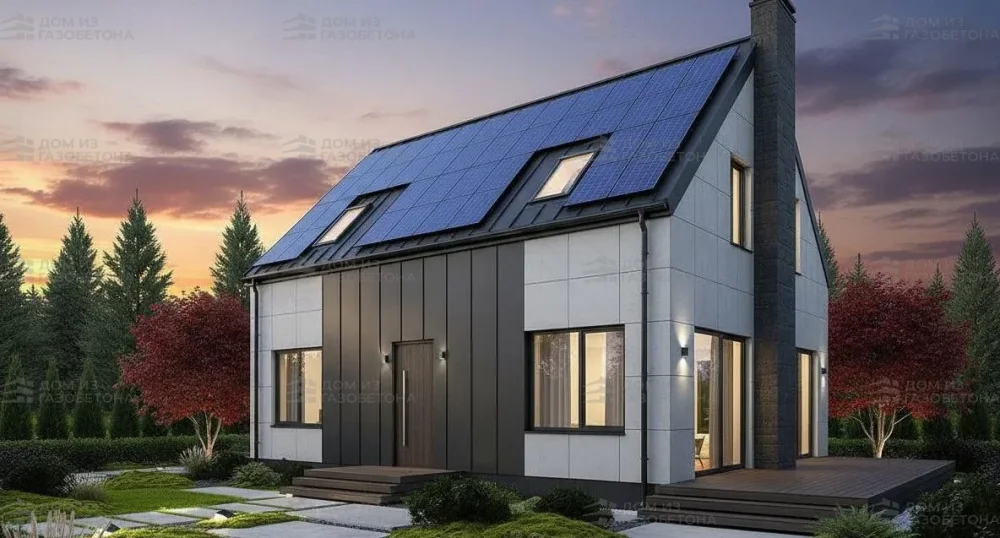 Проект Двухэтажный дом 10 на 10, 90 м2