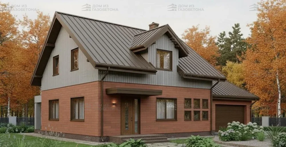 Проект Двухэтажный дом 10 на 10, 181 м2