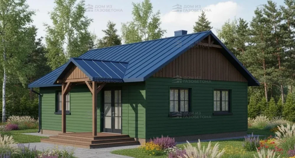 Проект Одноэтажный дом 11 на 7, 67 м2