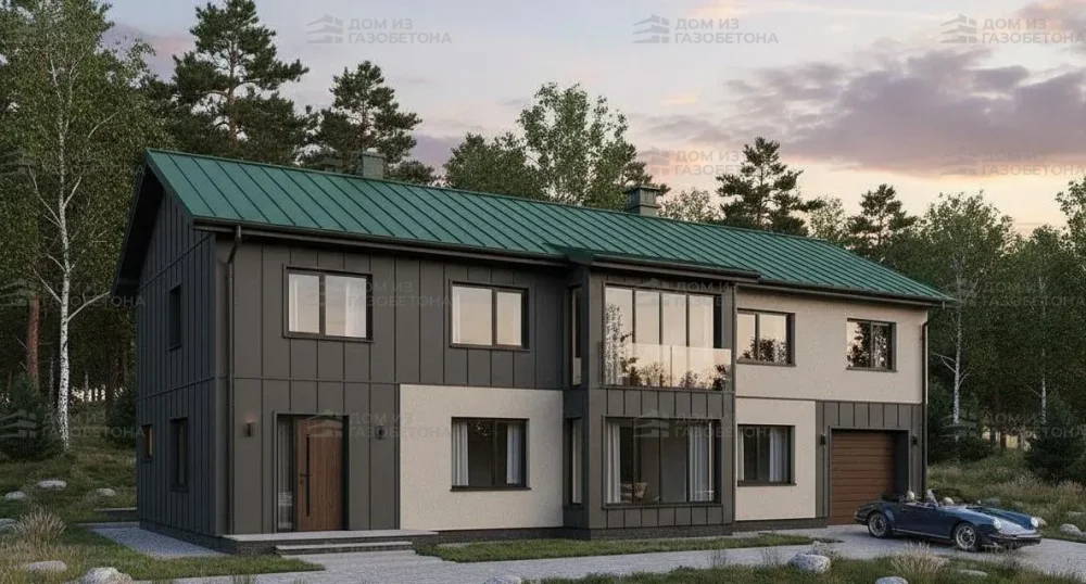 Проект Двухэтажный дом 22 на 11, 357 м2