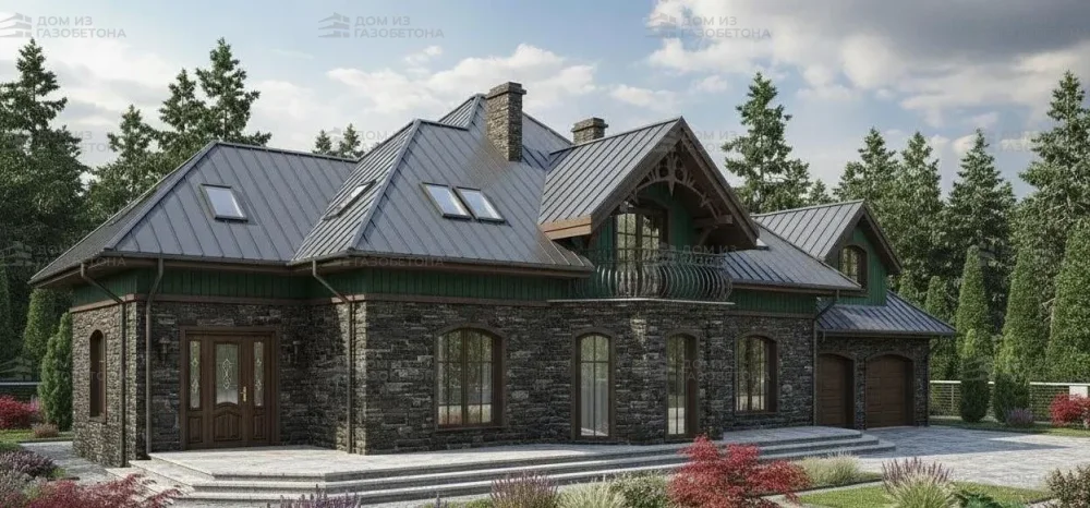 Проект Двухэтажный дом 17 на 13, 256 м2