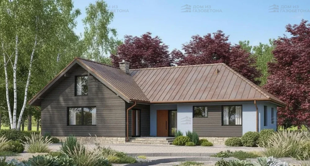 Проект Одноэтажный дом 15 на 14, 132 м2