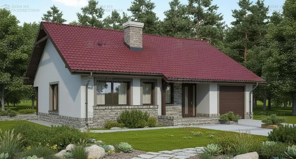 Проект Одноэтажный дом 13 на 12, 111 м2