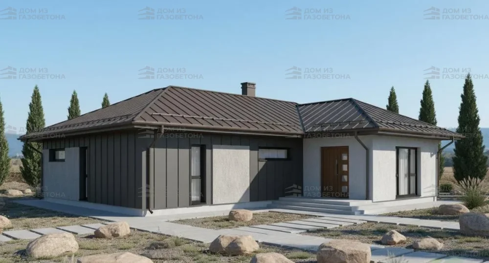 Проект Одноэтажный дом 19 на 21, 189 м2