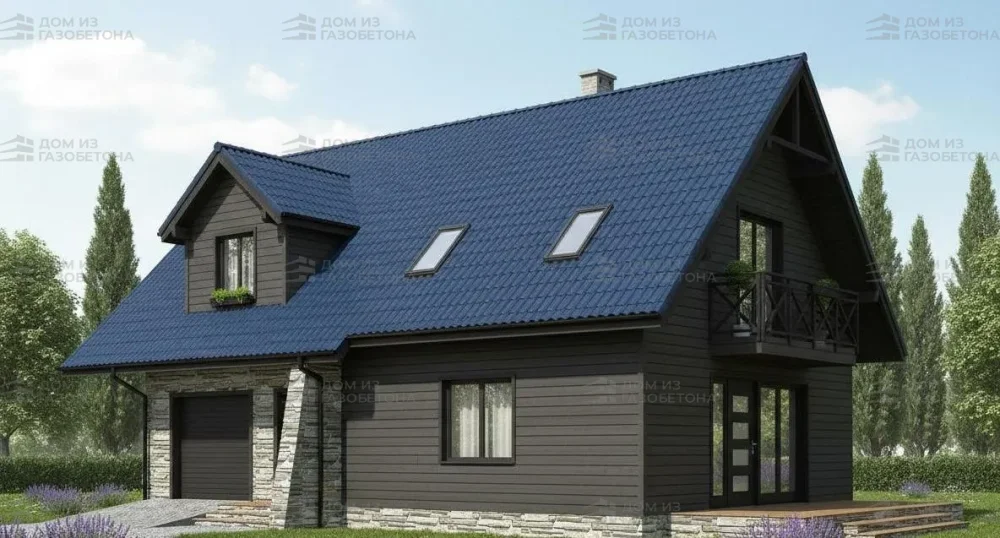 Проект Двухэтажный дом 13 на 10, 135 м2