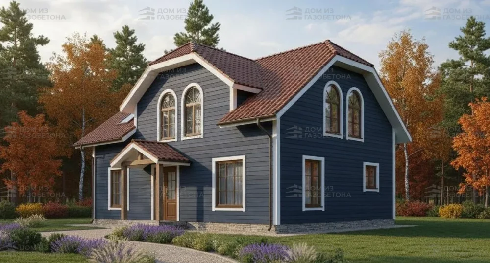 Проект Двухэтажный дом 16 на 12, 218 м2